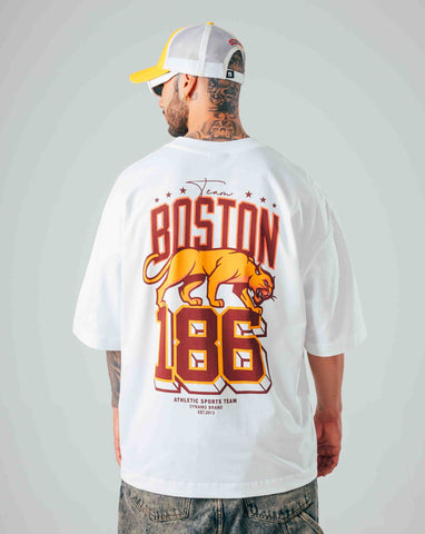 Camiseta Oversize Blanca Boston