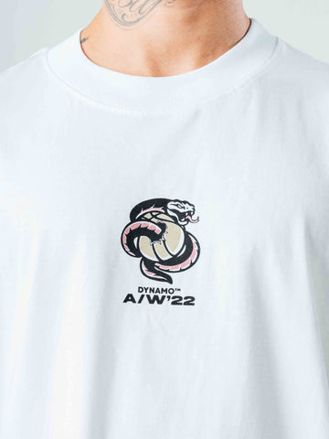 Camiseta Oversize Blanca Snake Atlanta