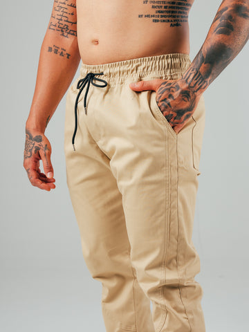 Jogger Para Hombre Clásico Beige