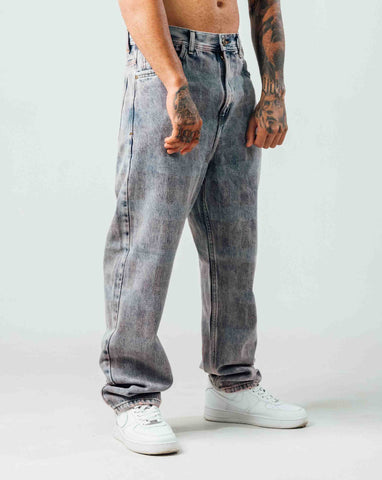 Jeans Baggy Con Cuadros - Ref 391