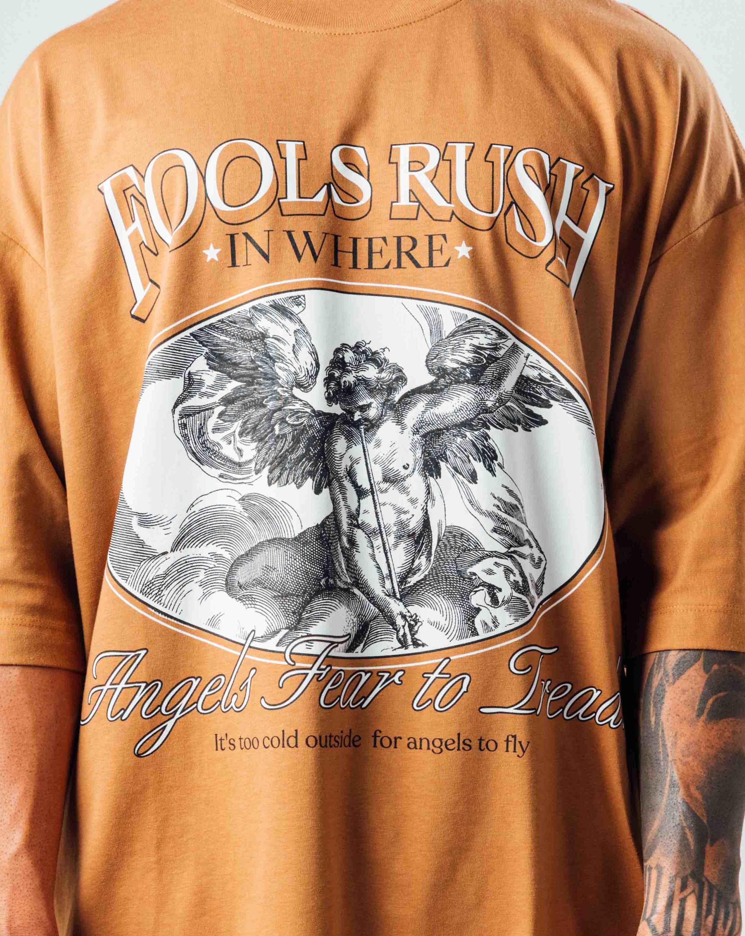 Camiseta Oversize Caqui Fools Rush