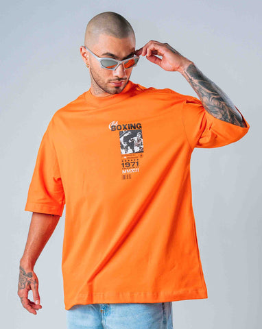 Camiseta Oversize Naranja Box