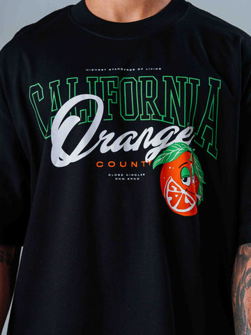 Camiseta Oversize Negro Orange