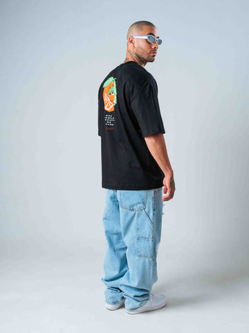 Camiseta Oversize Negro Orange