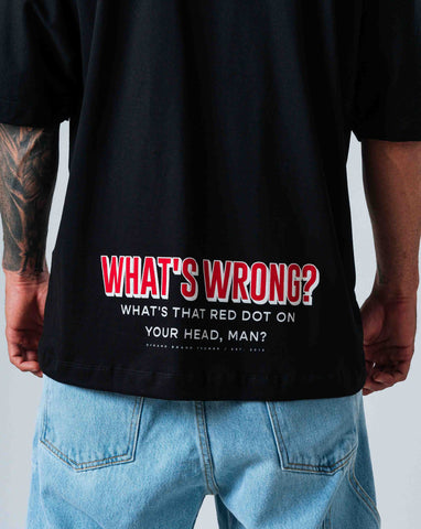 Camiseta Oversize Negro Warning