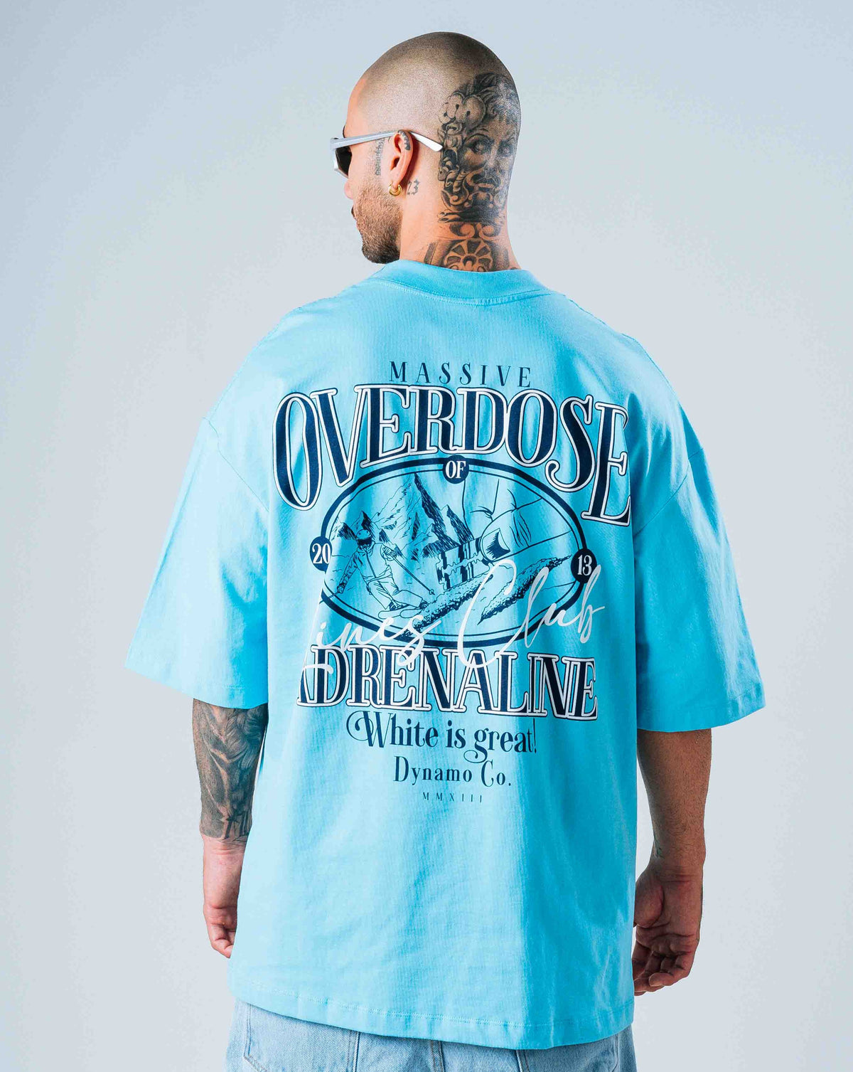 Camiseta Oversize Azul Overdose