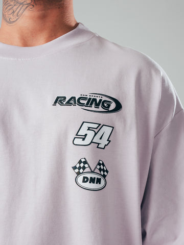 Camiseta Oversize Lavanda Racing