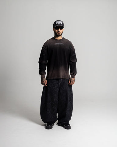 Camiseta Oversize Layered Dark