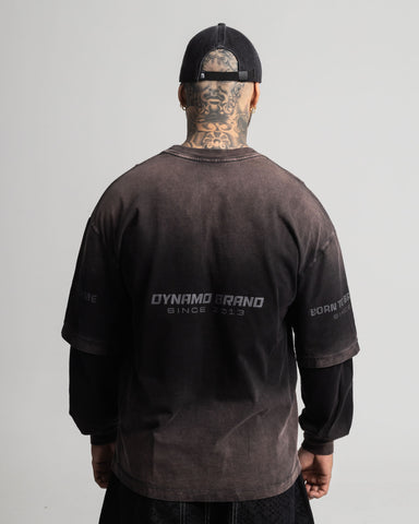 Camiseta Oversize Layered Dark
