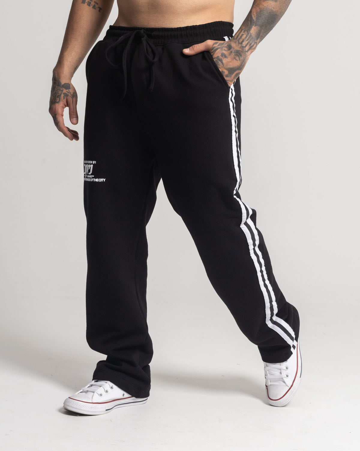 Sudadera Negra Stripe