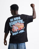 Camiseta Negra Oversize - Si Nos Mueve Nos Une