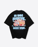 Camiseta Negra Oversize - Si Nos Mueve Nos Une