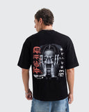 Camiseta Negra Boxy Travis Vision