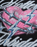 Camiseta Negra Oversize Love Hurts