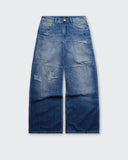 Jean Azul Wide Leg Stitched