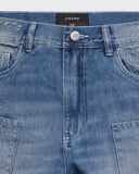 Jean Azul Wide Leg Stitched