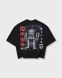 Camiseta Negra Boxy Travis Vision