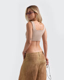Crop Top Básico Nude