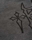 Camiseta Negra Lavada Boxy Rebel