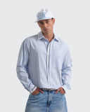 Camisa Azul Boxy Oxford Club
