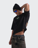 Camiseta Negra Boxy Fit Rewind State