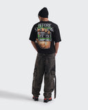 Camiseta Negra Boxy Fit Rewind State