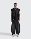 Camiseta Negra Tank Boxy Shadow