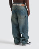 Jeans Azul Barrel Matizado
