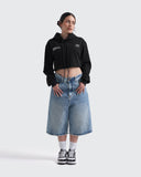 Crop Hoodie Negro Rebels