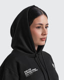 Crop Hoodie Negro Rebels