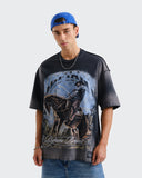 Camiseta Negra Oversize Western