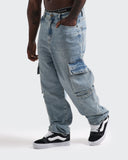 Jeans Azul Baggy Cargo