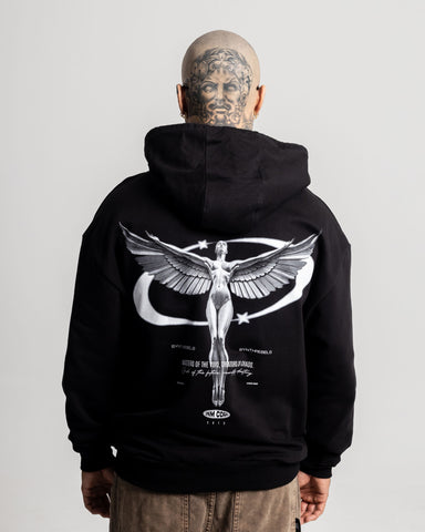 Hoodie Oversize Negro Angel