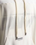 Hoodie Oversize White Mesh