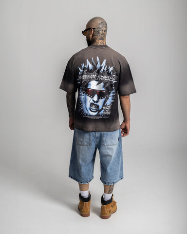 Camiseta Oversize Negra Reprogram