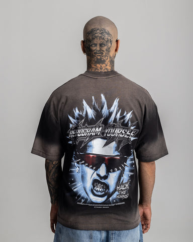 Camiseta Oversize Negra Reprogram