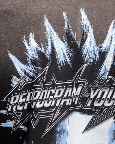 Camiseta Oversize Negra Reprogram