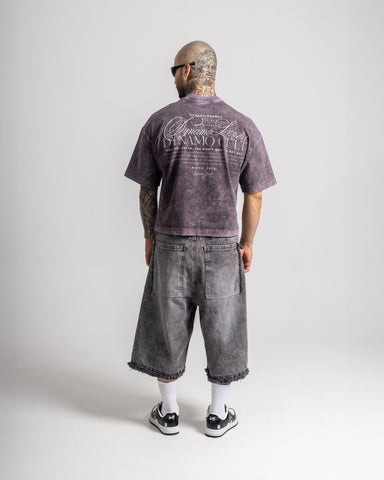 Camiseta Boxy Fit Lila Claro