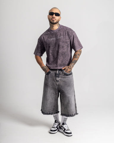 Camiseta Boxy Fit Lila Claro