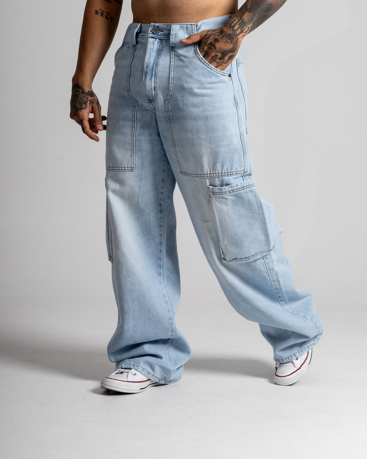Jean Baggy Cargo Rebel Street