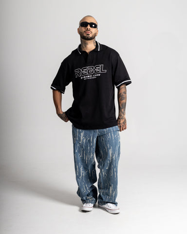 Polo Oversize Black Rebel
