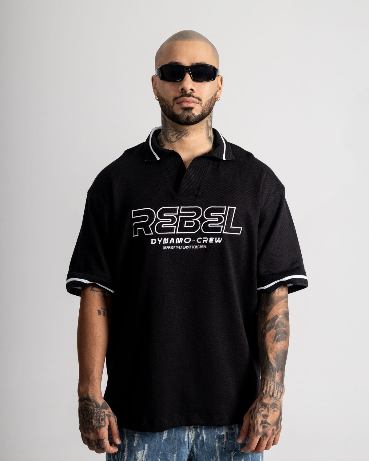 Polo Oversize Black Rebel