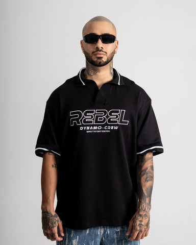 Polo Oversize Black Rebel