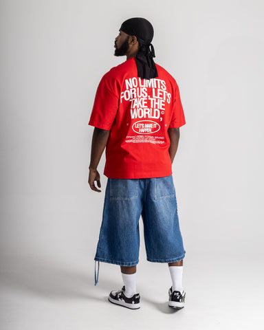 Camiseta Oversize Roja No Limit