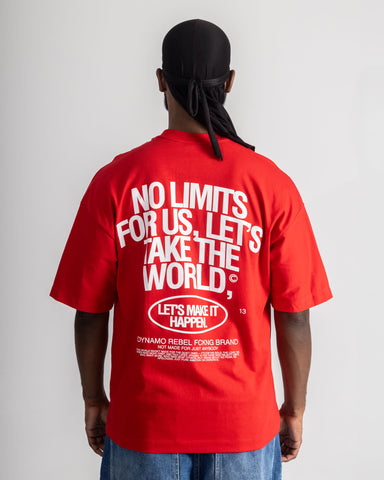 Camiseta Oversize Roja No Limit