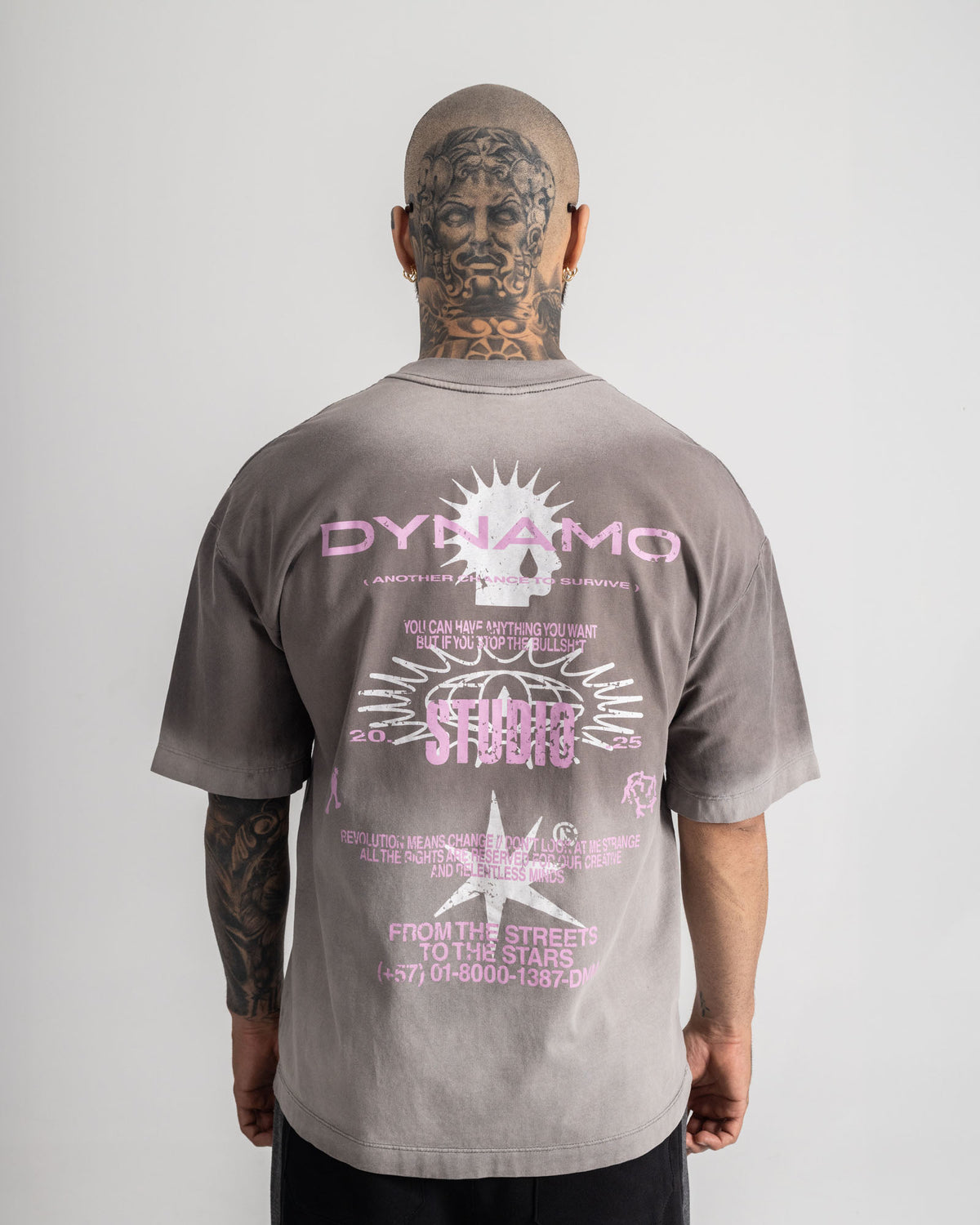 Camiseta Oversize Grey Statement