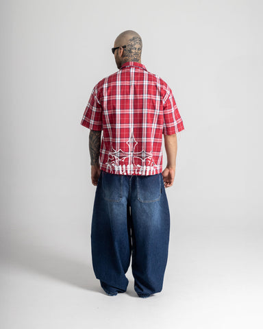 Camiseta Boxy Plaid Rebel