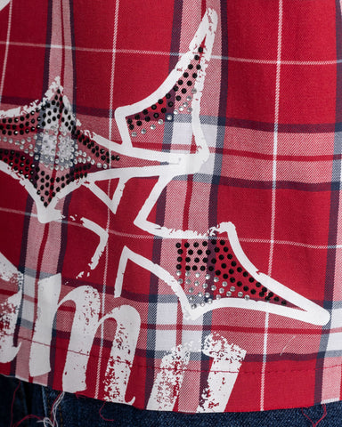 Camiseta Boxy Plaid Rebel