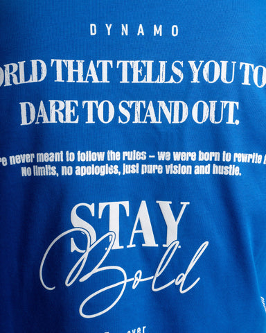 Camiseta Oversize Stay Bold Blue