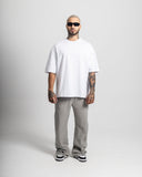 Camiseta para hombre básica blanca oversize